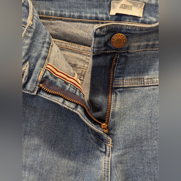 CLOSED Women's Pedal Position Frayed Ankle Denim Blue Jeans Size Italy 48 US 32 - Picture 8 of 15